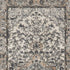 6' Gray And Ivory Medallion Distressed Runner Rug