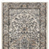 6' Gray And Ivory Medallion Distressed Runner Rug