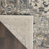6' Gray And Ivory Medallion Distressed Runner Rug