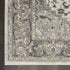 6' Gray And Ivory Medallion Distressed Runner Rug