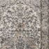 6' Gray And Ivory Medallion Distressed Runner Rug