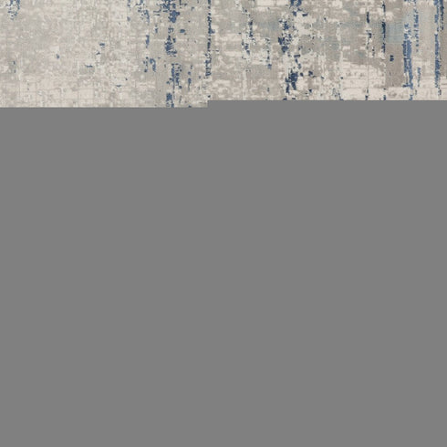8' Gray and Ivory Square Abstract Power Loom Area Rug