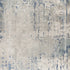 8' Gray and Ivory Square Abstract Power Loom Area Rug