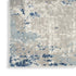 8' Gray and Ivory Square Abstract Power Loom Area Rug