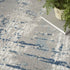 8' Gray and Ivory Square Abstract Power Loom Area Rug
