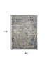 9' X 12' Beige and Gray Abstract Power Loom Area Rug