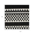 8' X 10' Black Striped Power Loom Area Rug