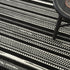 8' X 10' Black Striped Power Loom Area Rug