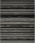 8' X 10' Black Striped Power Loom Area Rug