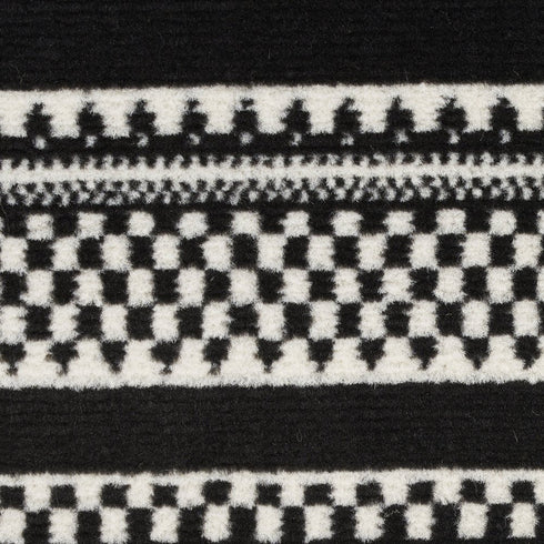 8' X 10' Black Striped Power Loom Area Rug