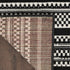 8' X 10' Black Striped Power Loom Area Rug