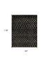 8' X 10' Black and Ivory Abstract Power Loom Distressed Area Rug