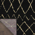 8' X 10' Black and Ivory Abstract Power Loom Distressed Area Rug
