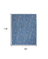 8' X 10' Blue and Beige Floral Power Loom Area Rug