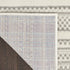 8' Gray And Ivory Striped Distressed Runner Rug