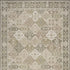 8' Green And Ivory Medallion Distressed Runner Rug
