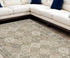 8' X 10' Green and Ivory Medallion Power Loom Distressed Area Rug