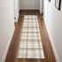 8' X 10' Beige and Ivory Plaid Power Loom Area Rug