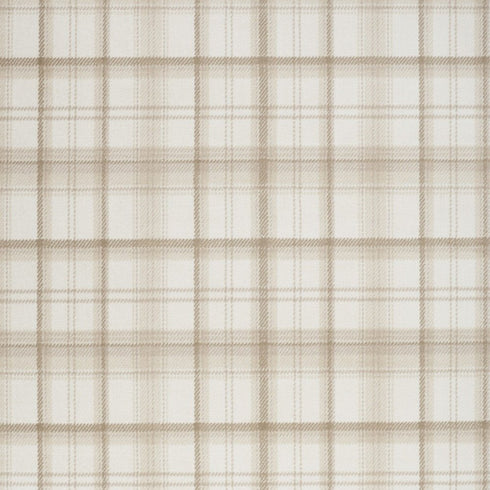 8' X 10' Beige and Ivory Plaid Power Loom Area Rug