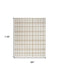 8' X 10' Beige and Ivory Plaid Power Loom Area Rug