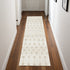 8' Beige And Ivory Moroccan Runner Rug