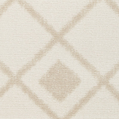 8' Beige And Ivory Moroccan Runner Rug