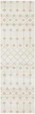 8' Beige And Ivory Moroccan Runner Rug