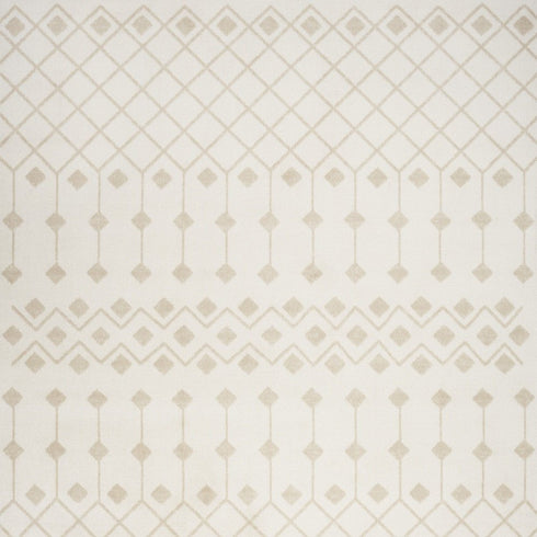 8' Beige And Ivory Moroccan Runner Rug