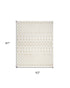 8' Beige And Ivory Moroccan Runner Rug