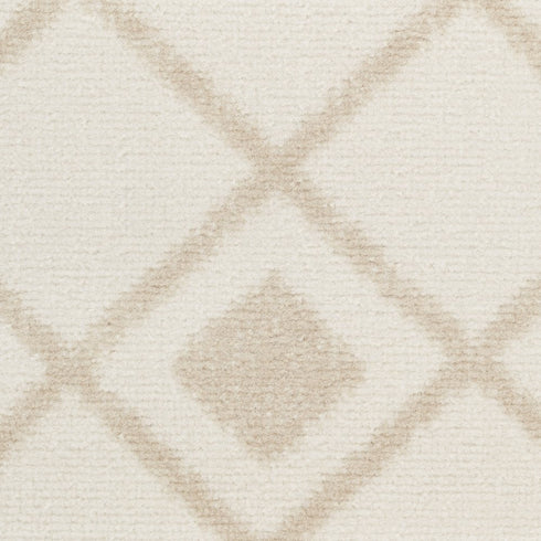8' Beige And Ivory Moroccan Runner Rug