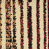 8' X 10' Tan Black and Red Striped Non Skid Area Rug