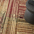 8' X 10' Tan Black and Red Striped Non Skid Area Rug