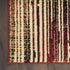 8' X 10' Tan Black and Red Striped Non Skid Area Rug