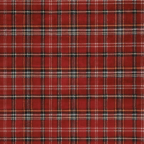 8' X 10' Red and Black Plaid Power Loom Area Rug