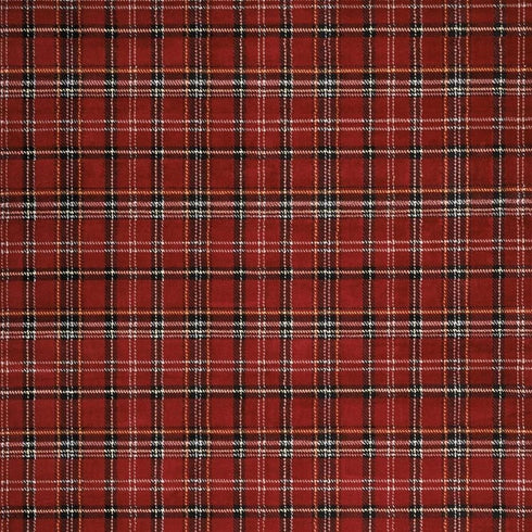 8' X 10' Red and Black Plaid Power Loom Area Rug