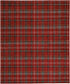 8' X 10' Red and Black Plaid Power Loom Area Rug