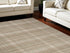 8' X 10' Brown and Ivory Plaid Non Skid Area Rug