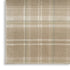 8' X 10' Brown and Ivory Plaid Non Skid Area Rug