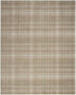 8' X 10' Brown and Ivory Plaid Non Skid Area Rug