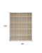 8' X 10' Brown and Ivory Plaid Non Skid Area Rug