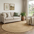 8' Natural Jute Flatweave Handmade Round Rug