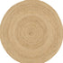 8' Natural Jute Flatweave Handmade Round Rug
