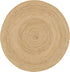 8' Natural Jute Flatweave Handmade Round Rug