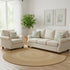 8' Natural Jute Flatweave Handmade Round Rug