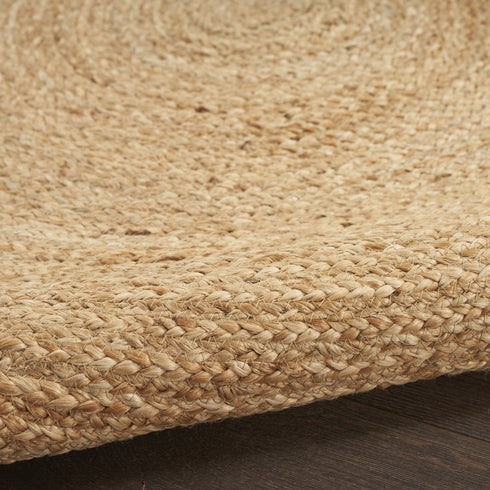 8' Natural Jute Flatweave Handmade Round Rug