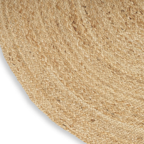 8' Natural Jute Flatweave Handmade Round Rug