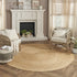 8' Natural Jute Flatweave Handmade Round Rug