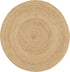 8' Natural Jute Flatweave Handmade Round Rug