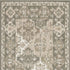 8' Green And Ivory Medallion Distressed Runner Rug