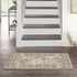 8' Green And Ivory Medallion Distressed Runner Rug